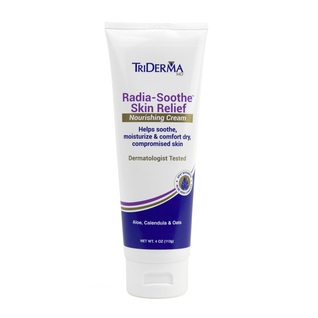 TriDerma Radia-Soothe crema di radiazione della pelle, FSA aiuta ad alleviare la radiazione brucia, radiodermatite e altri effetti collaterali della pelle danneggiando la terapia di radiazione, Fragrance Free, tubo da 4 oz