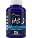 Sleep Prime Vegan Natural Sleep Aid for Adult Extra Strength - Supplemento al sonno profondo - Herbal Sleeping Pill - Stress Relief - Melatonin, GABA - 60 tappi di verdure