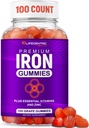Gummie di ferro di calore per adulti e bambini | Biotin Zinc Vitamina B Gummies acido folico | Vegan Gluten Free per le donne e gli uomini