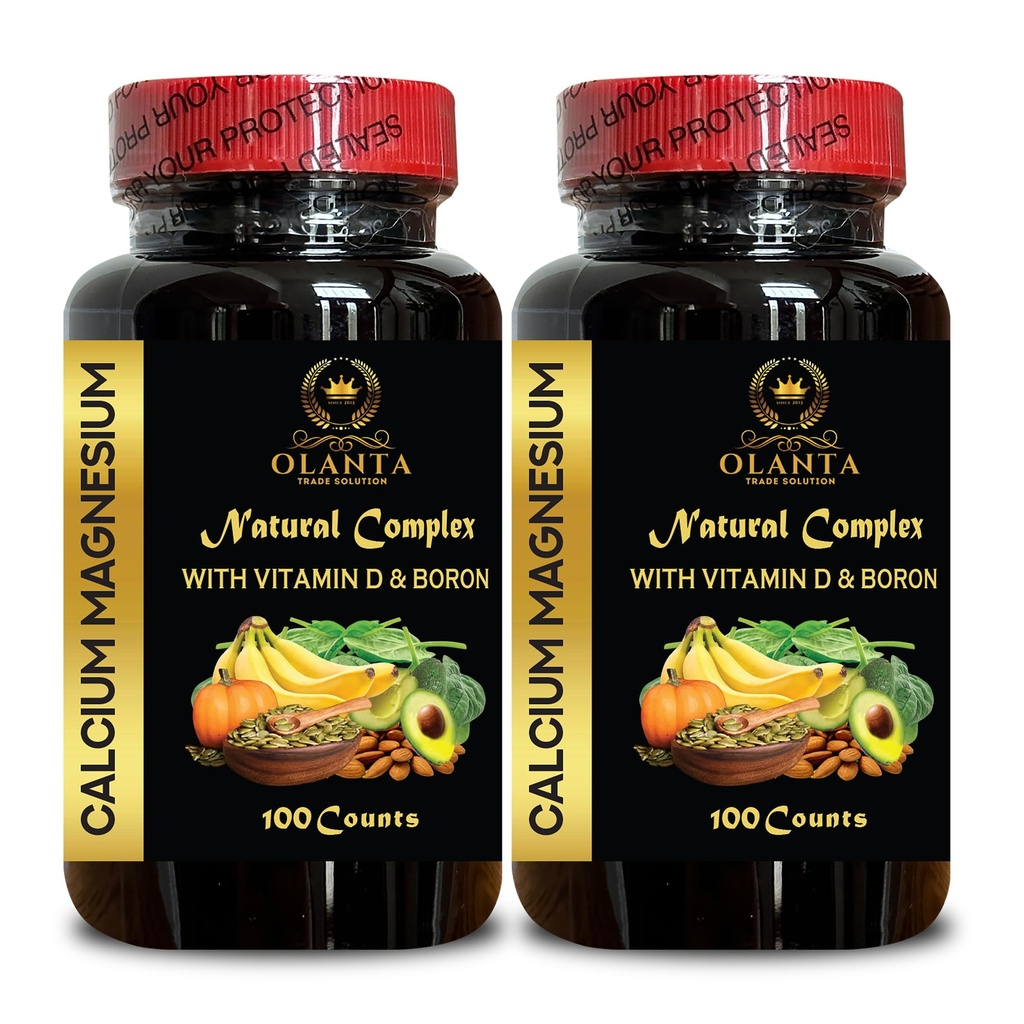 Calcium Magnesium Complex - Calcium Magnesium & Boron, Muscolo e Immune Support Nerves, Multi Minerals Blend, Vitamina D3 per Bone, Citrato Manganese, Minerali per Supporto Bone - 2 Bottiglie 240 Capsule