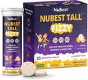NuBest Tall Fizzy - Bone Strength, Immunity, Digestive Health for Kids Età 4+ & Teens | Probiotico, Calcio, Magnesio da alghe marine rosse, Vitamine | 30 compresse effervescenti arancio | Confezione 3