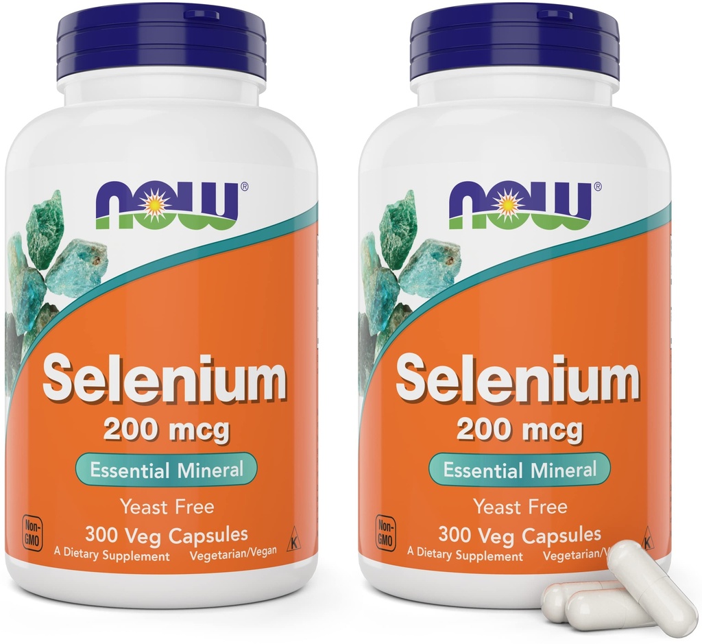 Ora Selenium 200mcg Capsule, 300 Conte (Pacchetto di 2) - L Selenomethionine Supplemento minerale per le donne e gli uomini - Veg Caps, Non OGM, Vegan Friendly, Yeast-Free