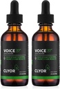 CLYOR Voice37 - Singers Voice Remedy - 2 Pack All Natural Herbal Vocal Booster Formula to Lubricate Soothe and Relieve Hoarseness Dry Itchy Throat - Enhance Singinging and Speaking - 2 oz - VOICE37