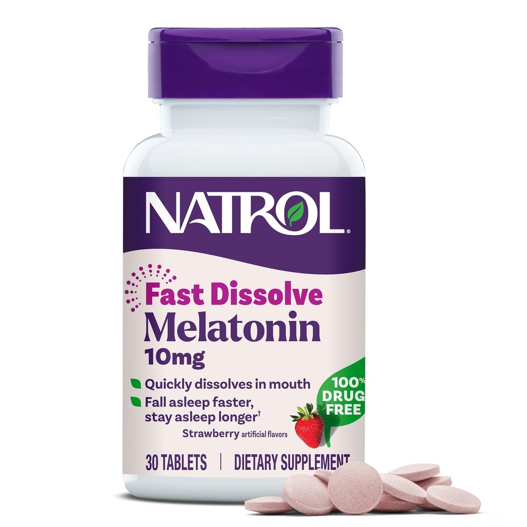 Natrol Fast Dissolve Melatonin 10 mg, Supporto per gli adulti