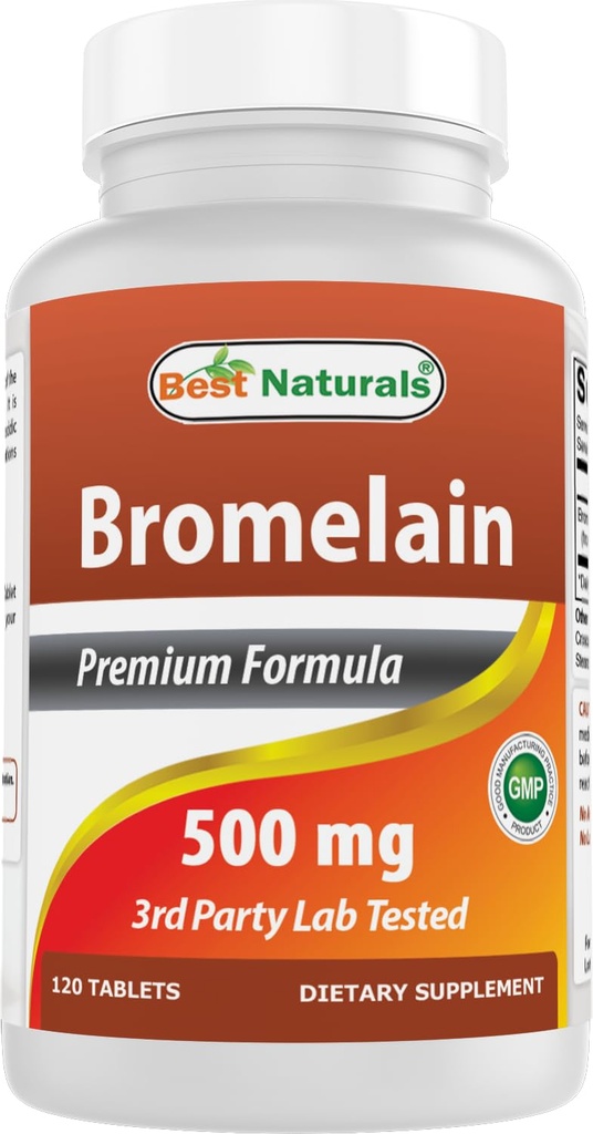 Migliori naturali Bromelain Proteolytic Digestive Enzimi Supplementi, 500 mg, 120 compresse - Supporta la digestione sana, Salute comune, Assorbimento Nutriente