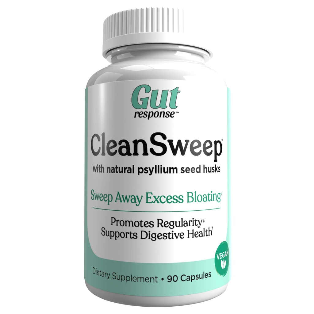 CleanSweep Capsules, Supporta Movimenti Sani, Supporto Digestivo per la Salute, Promuove Regolarità, Natural Psyllium Seed Husk, Daily Fiber Supplement, 90 Capsule, 90 Serve