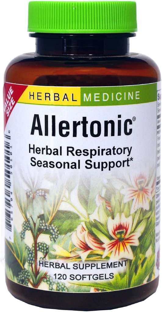 Herbs Etc. Allertonic - Supporto Respirante Sano - Miscela di erbe per aiutare contro Discomfort Stagionale - Lung & Respiratory Health Support with Sting Nettle - 120 Softgels (120 Servings)