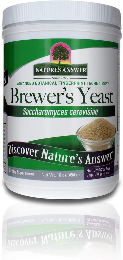 Risposta della natura Polvere di lievito di birra, ricca fonte di aminoacidi, vitamine B-Complex, minerali, & Proteine - Naturale, non aromatizzata e non zuccherata - Latticini Free, Vegetariano/Vegan