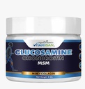 VITAMISAN Premium Organic Glucosamine & Chondroitin Crema con MSM, Arnica, & Collagen