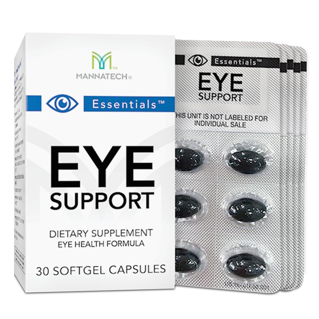 Mannatech Eye Care Supplement, Supporta General Eye Health Sight Care Supplement w/Lutein & Zeaxanthin. Supporto occhi 30 Softgels.