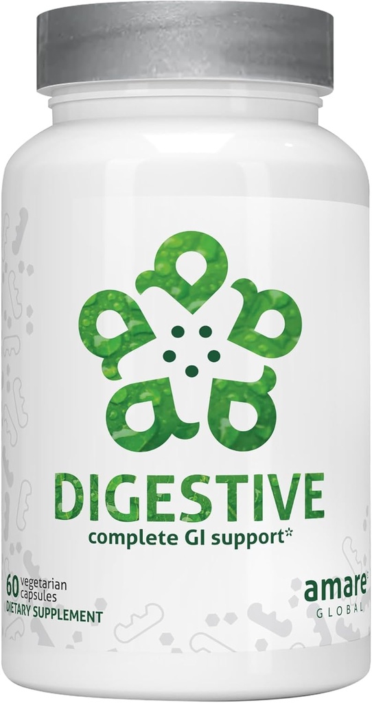 Supporto GI completo digestivo del sistema superiore, medio e inferiore Gastrointestinale, 60 capsule