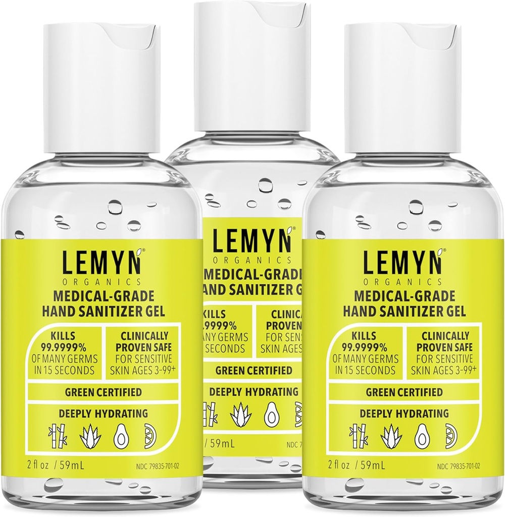 Sanitizzatore medico di grado - 97% ORGANIC - 2 FL.OZ. PACK of 3