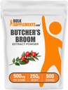 BulkSupplements.com Estratto di scopa di macellaio Polvere - Macellai Broom, Supplemento di erbe - Vegan & Gluten Free, 500mg per porzione, 250g (8.8 oz) (Pack of 1)