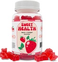 Dolce Salute Capelli Gummies | Pelle giovanile + Crescita dei capelli + Chiodi più forti | 10.000% Biotina + Collagene | Non-GMO | Dolce Fragola