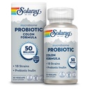 SOLARAY Mycrobiome Probiotic Colon Formula, Vegan, Funzione digestiva, Salute del colon e Supporto del sistema immunitario, 50 miliardi di CFU, 18 Strains, Inulina Prebiotica, 60 giorni di garanzia, 30 Serve, 30 VegCaps