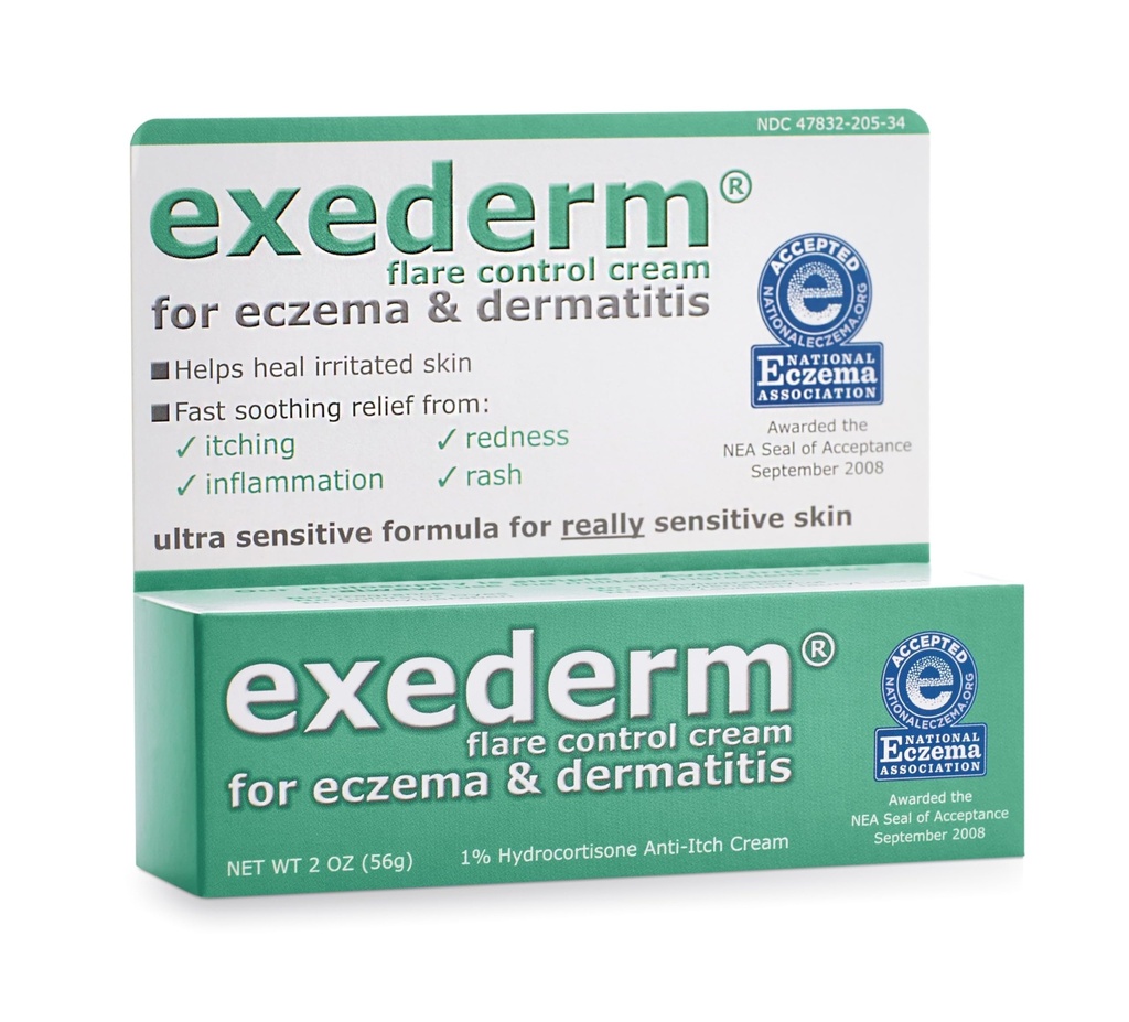 Crema di controllo della fiamma Exederm per Eczema & Dermatiti, 2oz