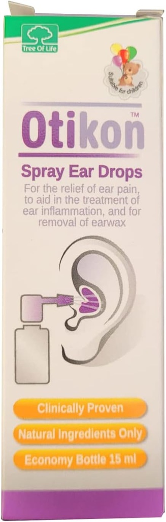 OTIKON Ear Drops Natural Ear Spray per Ear Discomfort 15ml