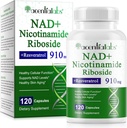 NAD Nicotinamide Riboside Resveratrolo 900mg - NAD Supplemento con Resveratrolo | NAD+ Supplemento per l'energia cellulare, la riparazione del DNA | NAD Nicotinamide Riboside 900 con alto assorbimento
