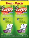 Zyrtec 24 Hr Sciroppo allergia per bambini con Cetirizine, Uva senza zucchero, Twin Pack di 4 fl. oz