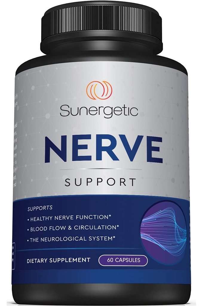 Supplemento di supporto Nerve Premium – con acido lipoico alfa (ALA) 600 mg, acetil-L-carnitina (ALC) & Benfotiamine - Formula di supporto per la circolazione sana, piedi, mani e piedi - 60 capsule