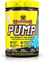 MAMMOTH PUMP – Pre polvere di allenamento, pompe muscolari superiori, aumento di resistenza e di resistenza, supplemento di energia esplosiva e di energia, messa a fuoco accresciuta, recupero rapido, sonno ridotto (60 Serve, blu