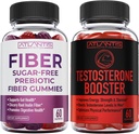 Atlantis Nutrition Zucchero Probiotici Gratuiti per Adulti 60 Gummies + Testosterone Booster 2-Pack (120 Gummies)