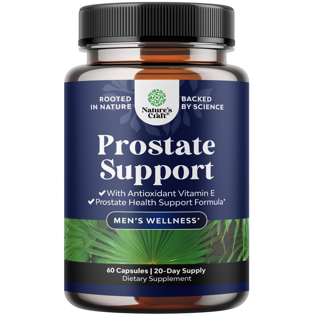 Estratto di palmetto di sega di erbe - Potente Pygeum e Palmetto di sega con Beta Sitosterol & Integratori di tè verde per i maschi adulti per il supporto del tratto urinario & urinazione frequente - 60 capsule