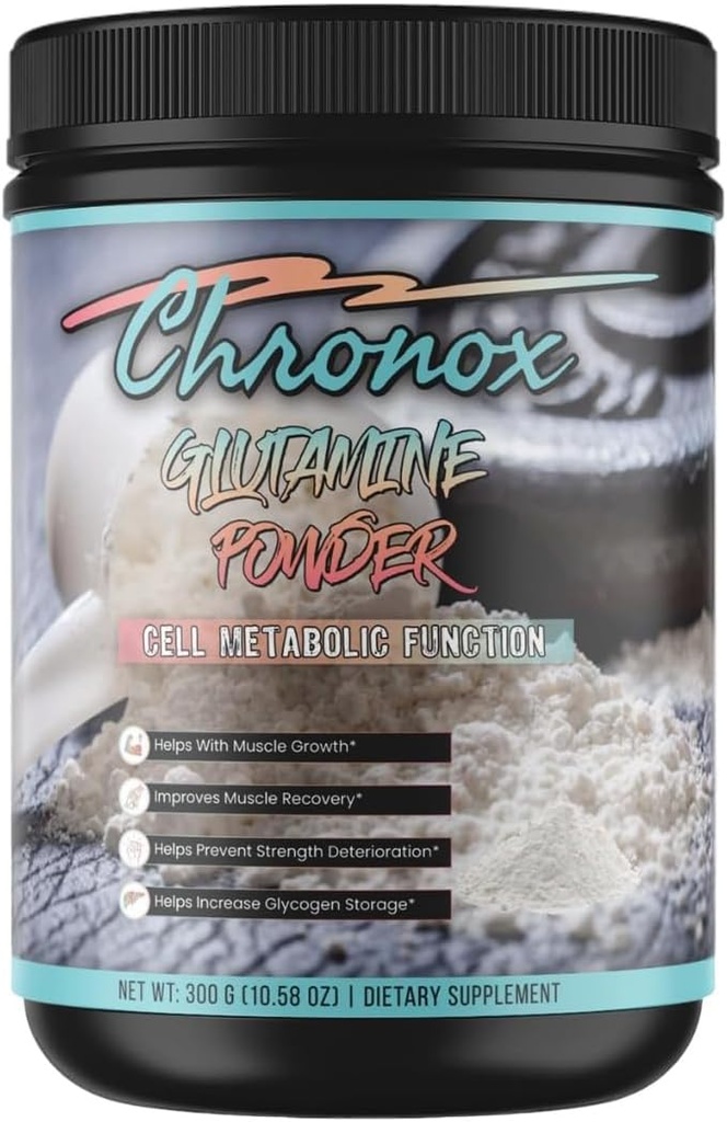 Polvere di Glutamina Organica Chronox - Migliora il metabolismo cellulare e le prestazioni fisiche - Supplemento di Glutamina per la riparazione e il recupero del muscolo - Polvere di Glutamina Organico Migliora i livelli di fitness
