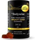Sii Bodywise Pure Himalayan Shilajit Gummies Oro I Lab Tested I No Aggiunto Zucchero I Ashwagandha, Gokshura| Acido Fulvic & 85+ Trace Minerals I for Men, Donne I Non-OGM I 100% Natural & Organic I 60 Gummy