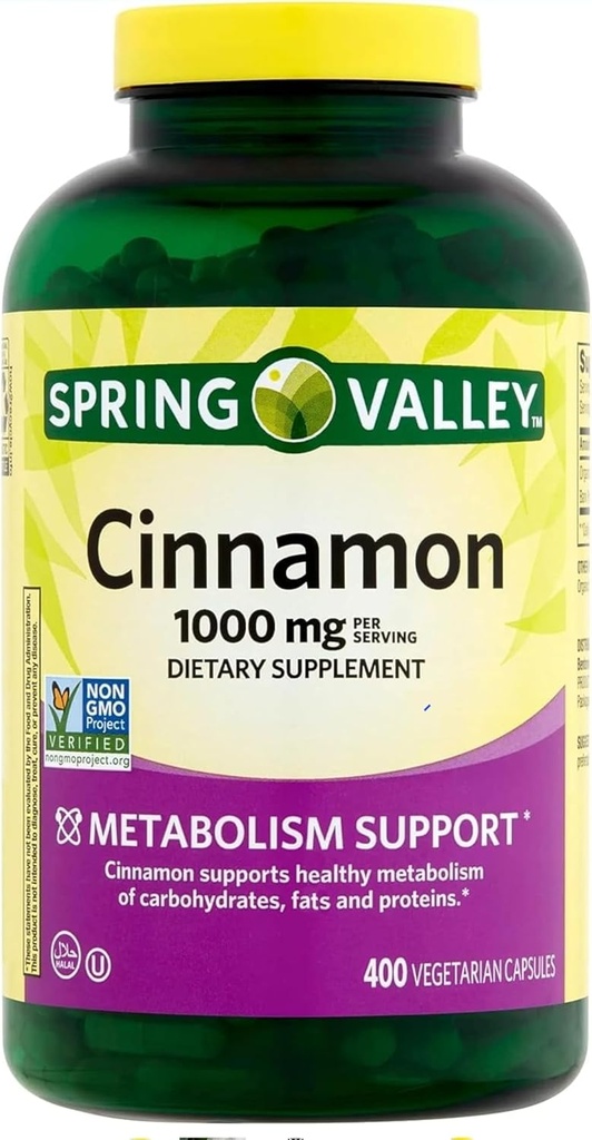 Supplemento 1000mg, 400 Capsule Vegetariani, Contiene Cassia, Non Ceylon. Integratore di erbe per il benessere generale. Luall
