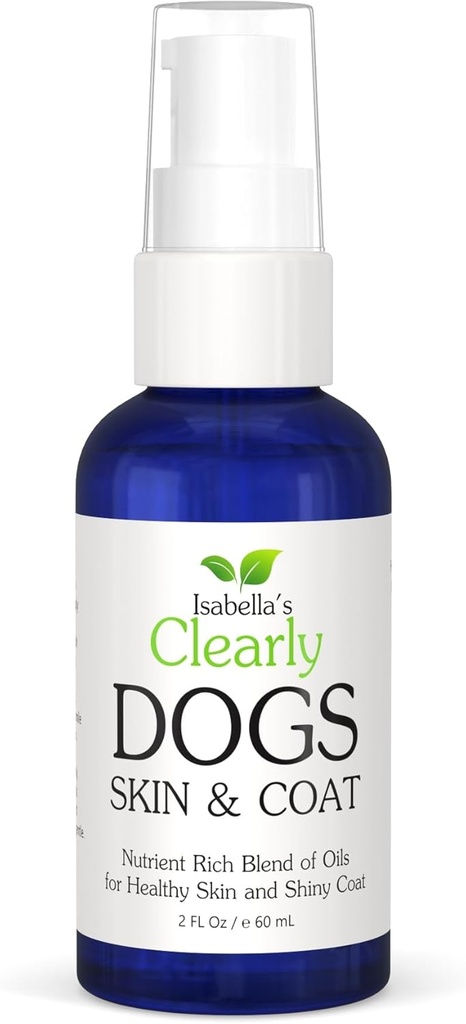 Pelle naturale & Coat olio per cani | Succhi di pelle con cocco, mandorle e oli d'oliva | Soothe Dry Skin, Allergies and Skin Irritation | Aggiungere morbidezza e Shine a un Dull Coat | Prodotto negli Stati Uniti