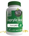 Acido Caprylic 600mg 100 Softgels | C8 Acido Octanoico da Pure 1g MCT Oil | Non-GMO & Soy Free | Support Healthy Digestive and Intestinal Health | Keto Friendly