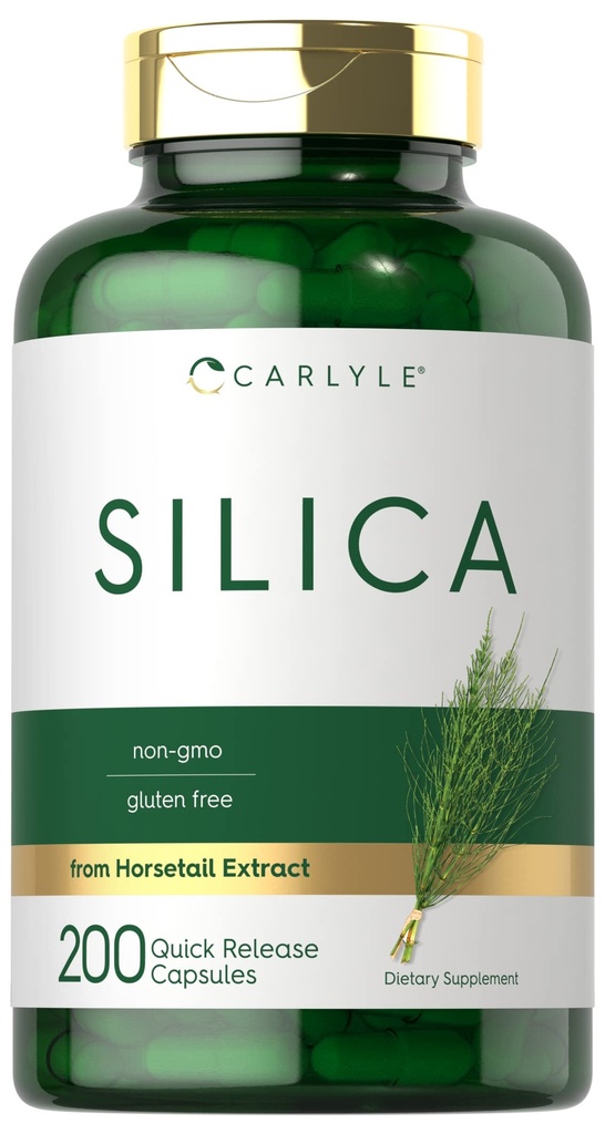 Carlyle Silica Supplement Capsule | 200 Count | da Estratto di coda di cavallo | Non OGM & Gluten Free