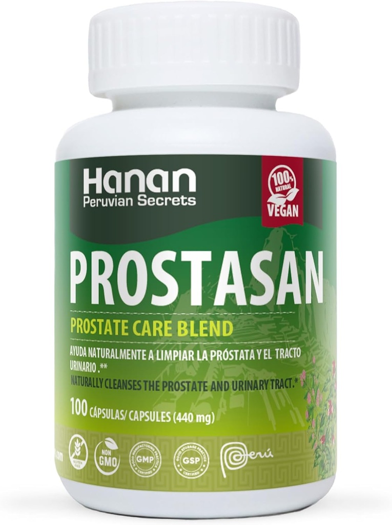 Hanan Prostasan Prostate Care Blend | 100 capsule | Aiuti naturali nella pulizia della prostata e del tratto urinario
