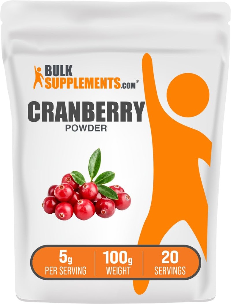 BulkSupplements.com Polvere di mirtillo - integratori di mirtillo per le donne e gli uomini, mirtilli a secco - non zuccherato e senza glutine, 5g per porzione, 100g (3,5 oz) (pacchetto di 1)