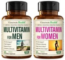 Multivitamina Multimineral Supplemento per uomini + donne 2-bottiglia Bundle. Risposta immunitaria sana, giunti forti e ossa, salute degli occhi, supporto del sistema digestivo, proprietà antiossidanti