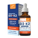 Sandhu's Vitamin D3 K2 Gocce per adulti | 5000 IU D3 Liquido, 120mcg K2 Supplemento 1 Fl Oz (Pacchetto di 1) | D3K2 Supporta l'assorbimento superiore, l'energia, Immune, la salute del muscolo per uomini e donne