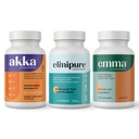 Emma Gut Health & Elimipure Gut Cleanse & Akka Liver Cleanse – 3-in-1 Detox Bundle per bilancia digestiva, Regolarità e supporto Metabolismo | Supporta l'eliminazione dei rifiuti & Microbiome Salute