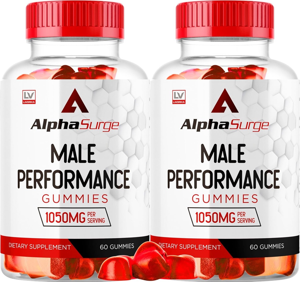 LIVORKA Alpha Surge for Men - Alpha Surge Gummies per Maschio, Alfa Surge Gummies 1050mg, Alpha Surge XL Gummie, Alphasurge Gummies, Alfa Surge Gummies, Alpha Sugre Maschio, 120 Gummies per 2 Mesi