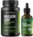 HAVASU NUTRITION Mullein Leaf Capsule + Nettle Liquid Drops Respiratory Health Bundle