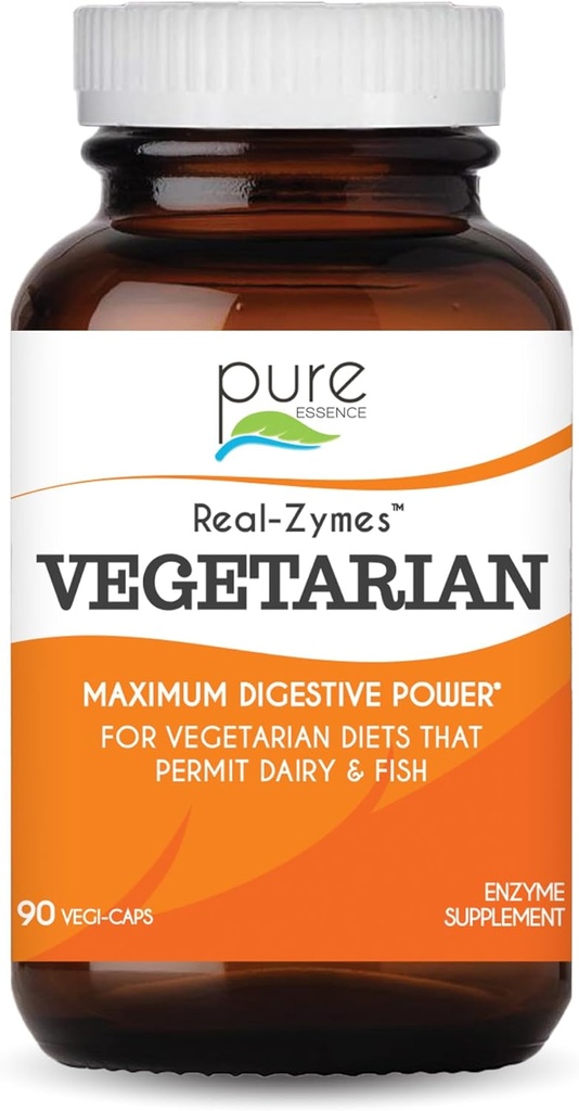 Integratore di enzimi digestivi vegetariani Real-ZymesTM con probiotici per una migliore digestione - Supporto naturale per il sollievo di Bloating, Gas, Belching, Diarrea, Constipazione, IBS, ecc - 90 caps
