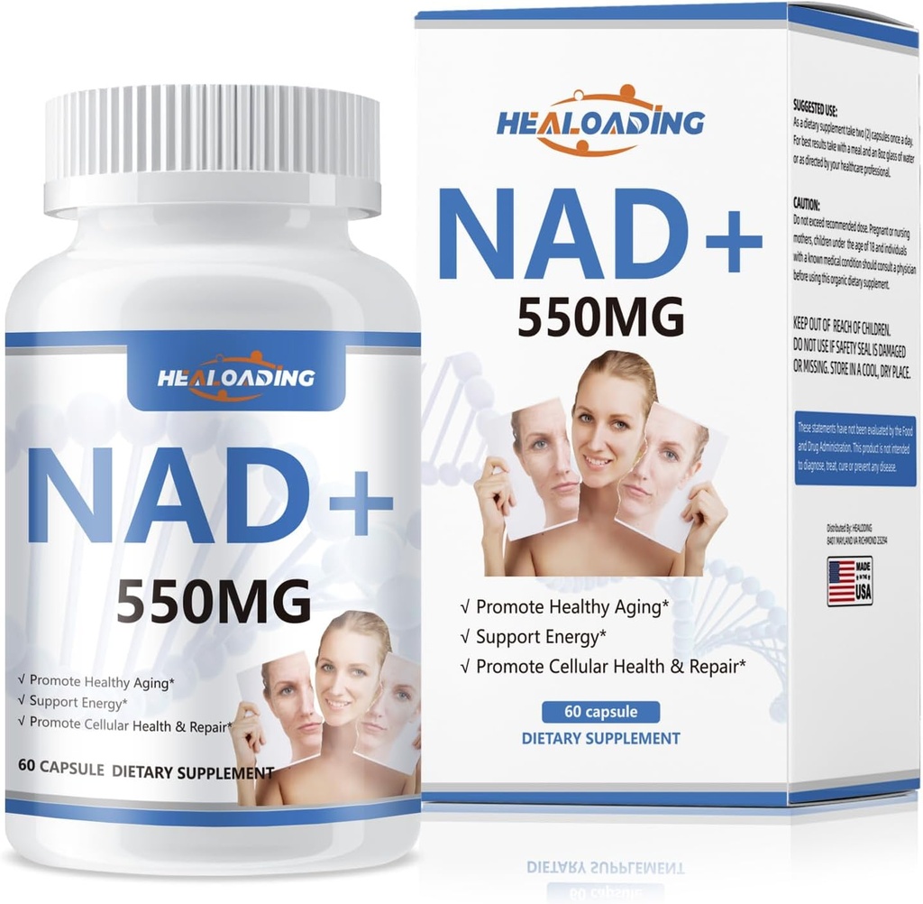NAD Supplemento liposomico per le donne: NAD+ Integratore con Resveratrolo 550MG Supporto Cellular Repair Support Energia e invecchiamento sano