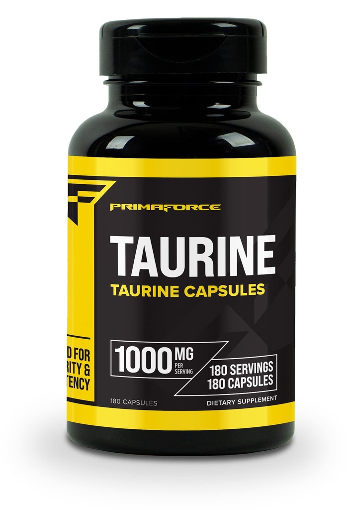 Primaforce Taurine 1000mg Capsule, 180 Caps, Non OGM & Gluten Free Supplement
