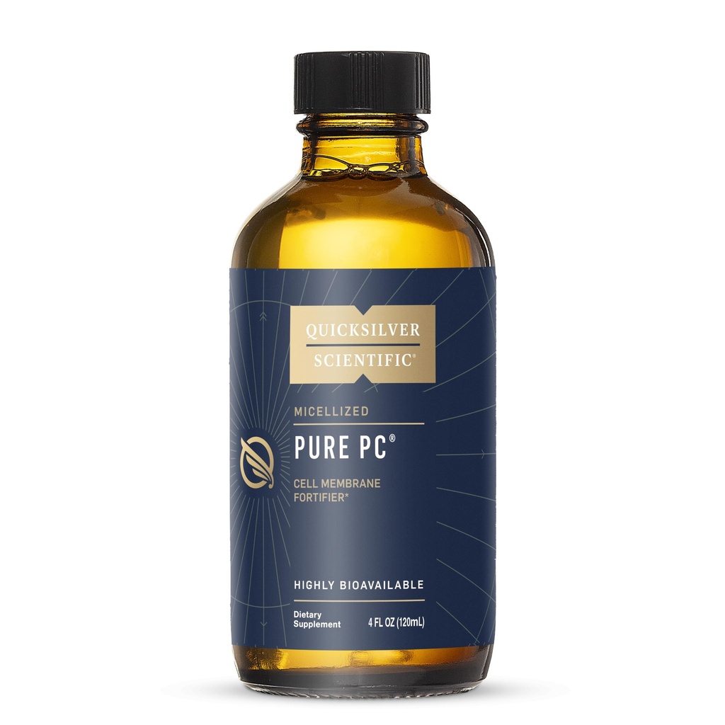 Quicksilver Scientific Micellized Pure PC - Phosphatidylcholine Liquid Supplemento al supporto Cellular & Liver Health - Assorbimento Liposomico Superiore - Supplemento al cervello non OGM (4oz /120ml)