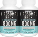 Liposomal NAD+ 800 mg con Trans-Resveratrolo 300 mg, Assorbimento Max, Effettivo NAD+ Aumentare il supplemento per l'invecchiamento sano, l'energia cellulare, la riparazione del DNA, la longevità - 120 Softgels