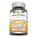 Stupefacente formula vitamina D3 (Cholecalciferol) Supplemento | 5000 IU per Serving | 180 Softgels | Non-GMO | Gluten-Free | Made in USA