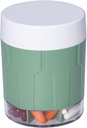 Betife Extra Large Supplement Organizer, Bottiglia dell'Organizzatore del Pillola, Dispenser del Pillola Quotidiano con 7 grandi scomparti, Organizzatore per tenere 7 giorni di Medicina della Vitamina,21 Etichette e una spazzola di pulizia (Green)