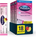 Pedialyte Electrolyte Powder Packets, Limonata di fragole, Bevanda di idratazione, 18 Confezioni di polvere da sparo