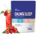 VivoNu Calm & Sleep Powdered Drink Mix Raspberry L Theanine Ksm-66 Ashwagandha Magnesium Glycinate Vitamina D 3 Integratori per Rilassamento & Focus (VSC M2)