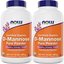 NOW Foods Pure, Organic D-Mannose 10 oz Polvere (Pack of 2) - La pulizia della vescica e il supplemento di salute del tratto urinario - Non-GMO - Vegan Friendly - 2000mg / 2 Grammi per porzione